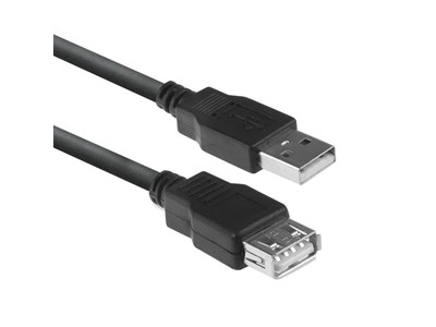 ACT USB-cable 1,8 m USB 2.0 USB A - Black