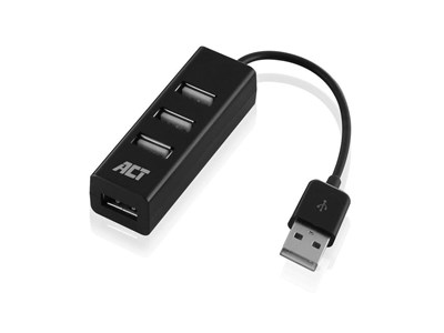 ACT USB 2.0 hub - Black
