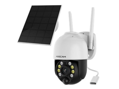 Outlet: Foscam B4 Wireless 2K/4MP Pan/Tilt Battery Camera with Solar Panel - White